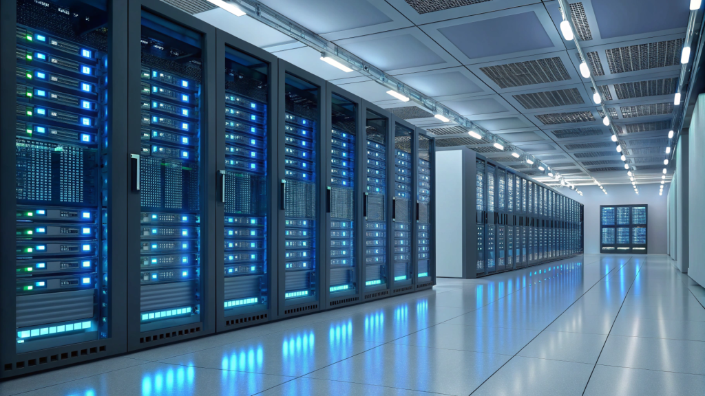 a-highly-realistic-and-modern-data-center-with-row